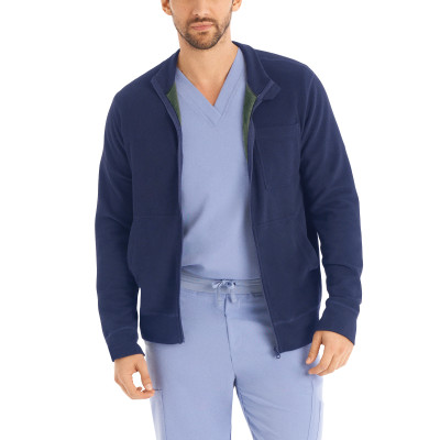 White Cross CRFT WJ706 All Gender Reversible Breathable 5-Pocket Scrub Jacket WSL-White Cross