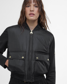 Emerson Quilted Bomber Jacket Classic Black