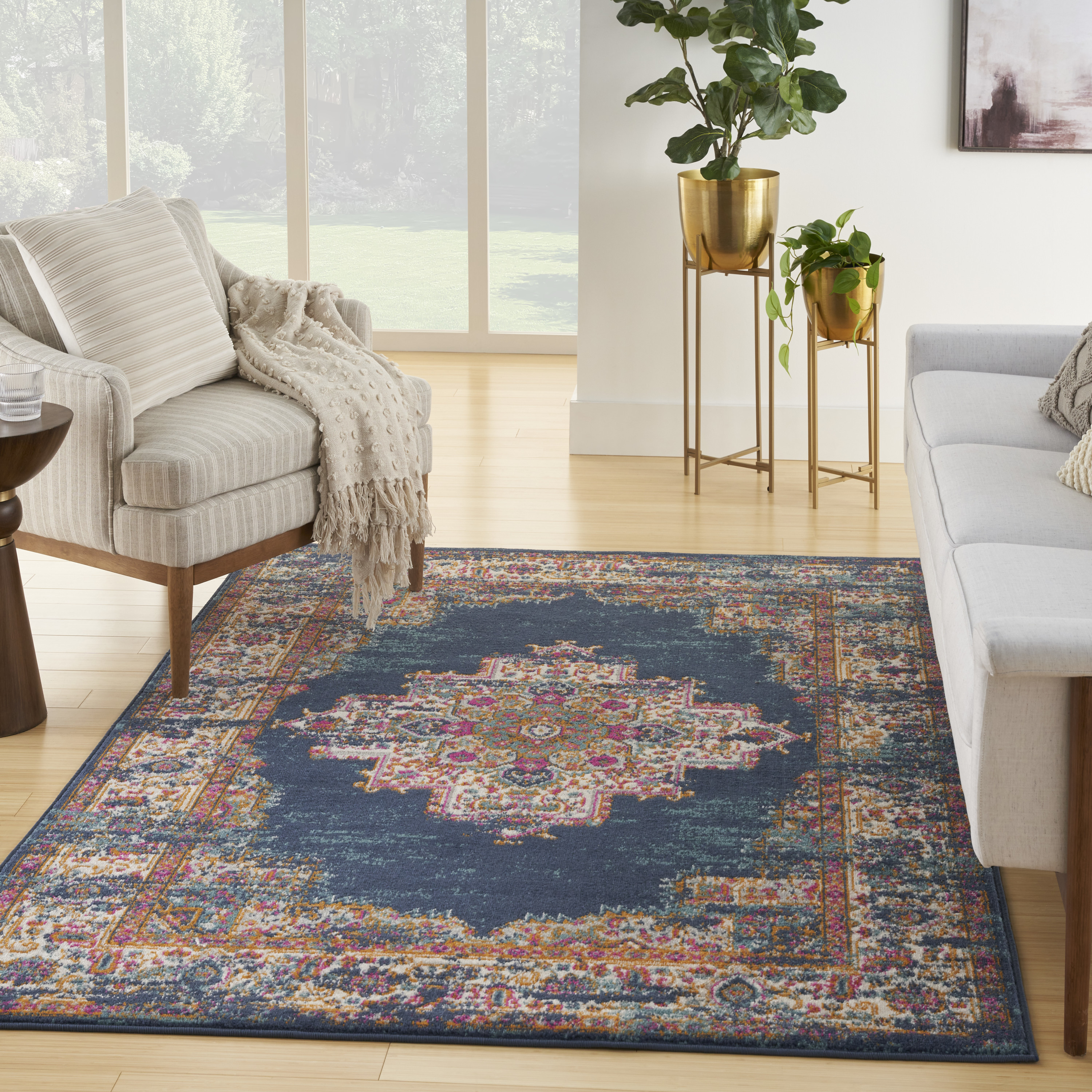 Nourison Passion 8' x 10' Navy Vintage Indoor Rug