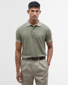 Marlton Tailored Short-Sleeved Polo Shirt Green Slate