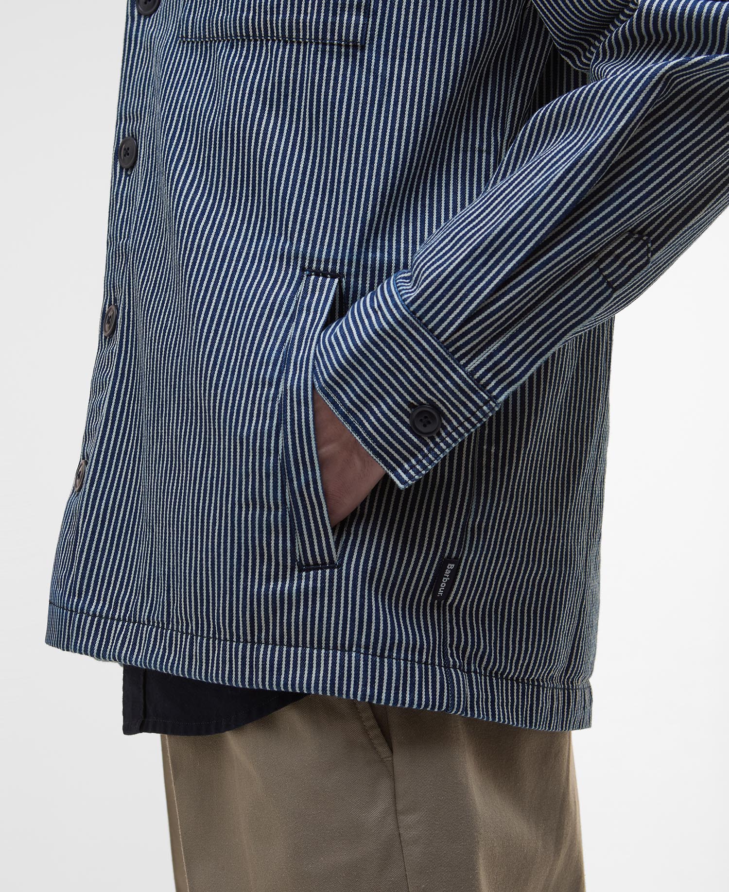 Overshirt in rigatino image number 5