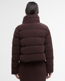 Pufferjacke Hudson Faux-Velvet Red Velvet