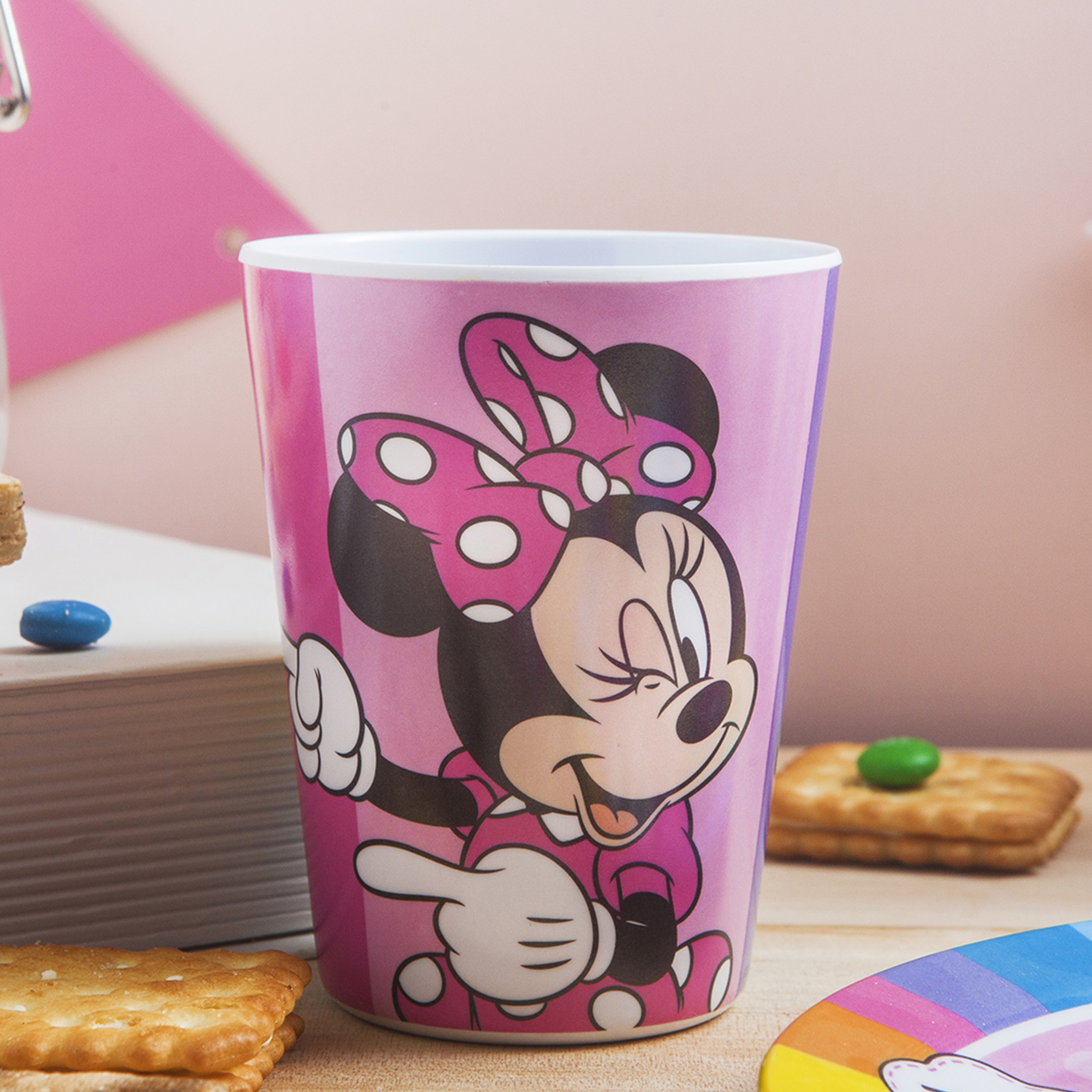 Disney Plate, Bowl, Tumbler, Water Bottle and Flatware Set for Kids, Minnie Mouse, 5-piece set slideshow image 8