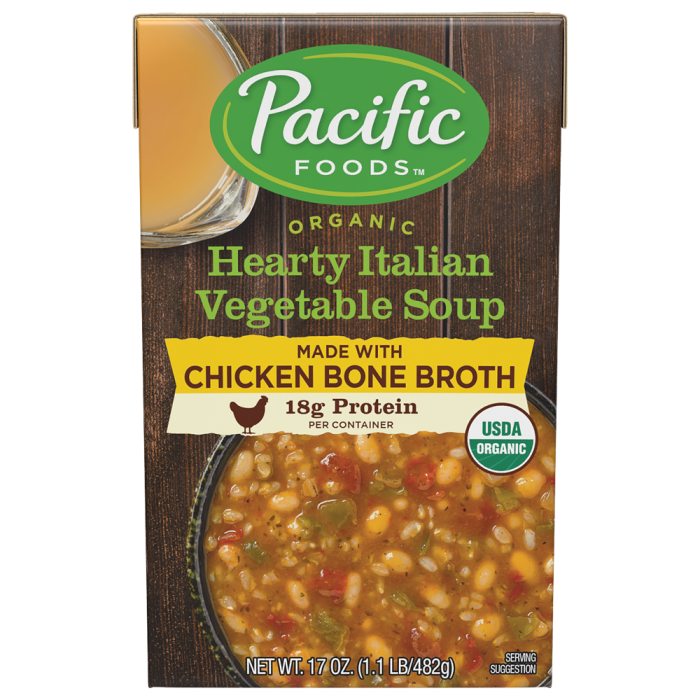 Organic Hearty Italian Vegetable with Chicken Bone Broth Soup