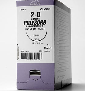 Covidien SUTURE, POLYSORB VIO 3-0 18" PRECUT 208Z (24/BX)