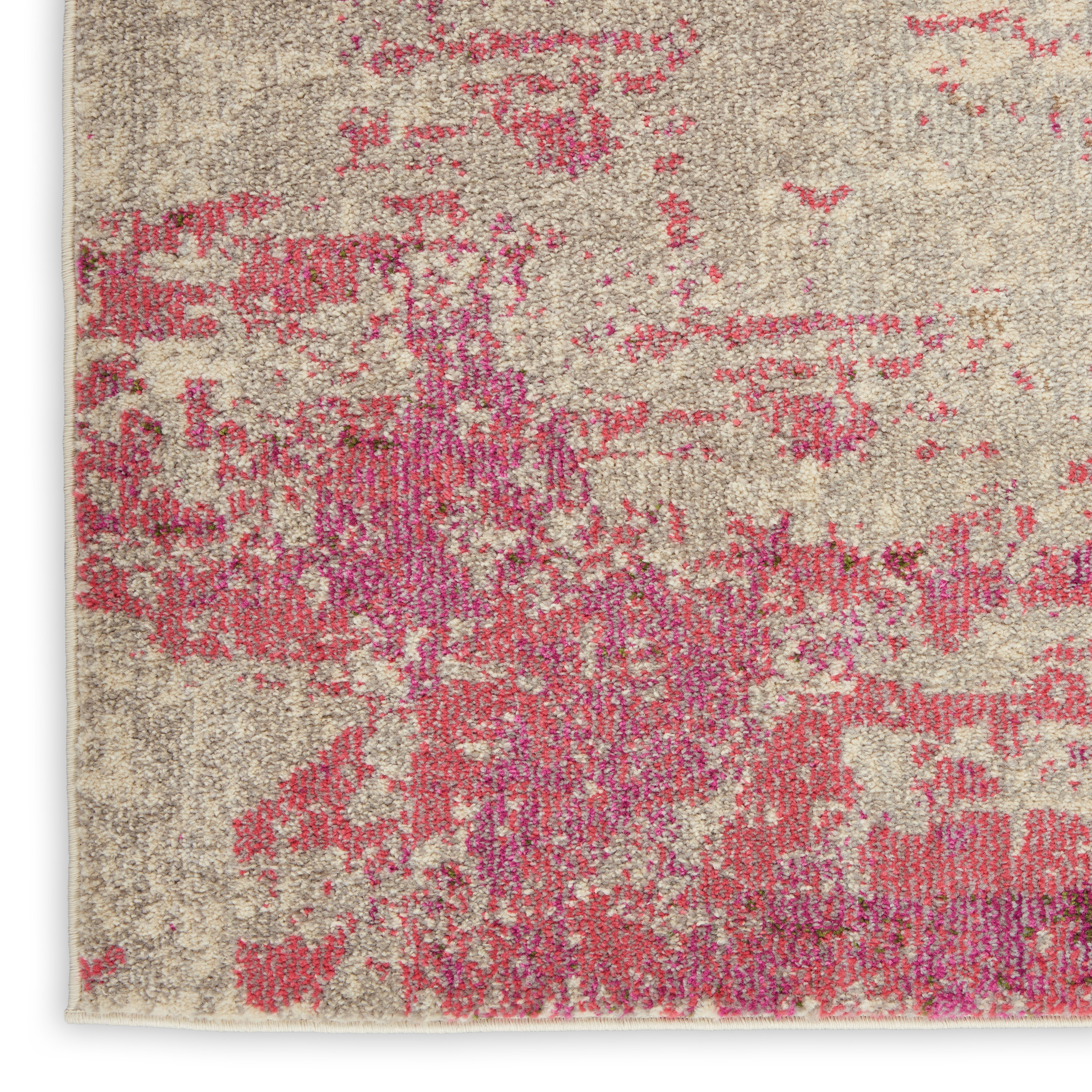 Nourison Celestial 3' x 5' Ivory Pink Modern Indoor Rug