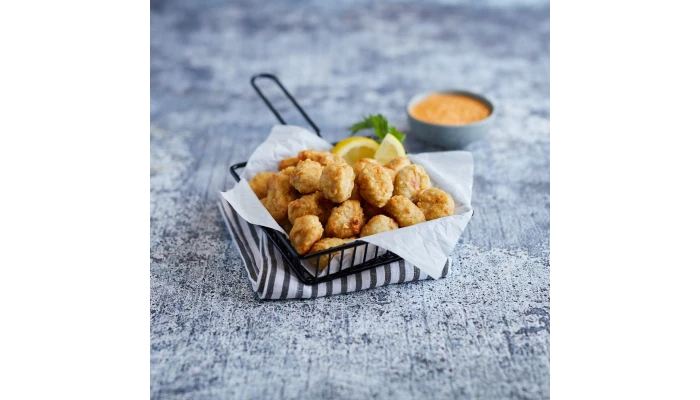 Tyson Red Label® Fully Cooked All Natural* Battered Leg Meat Pieces_image_1