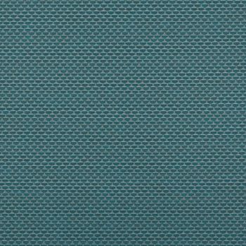 Teal woven fabric with dense small light-gray triangular motifs, lying flat to display a tight weave; close-up view under even neutral lighting, filling the frame.