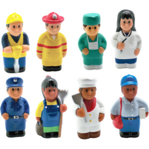 Multicultural Community Helper Figures, Set of 8