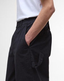 Harton Relaxed Slub Trousers Dark Navy