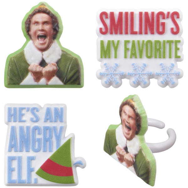 Elf 'Smiling's My Favorite' Cupcake Rings