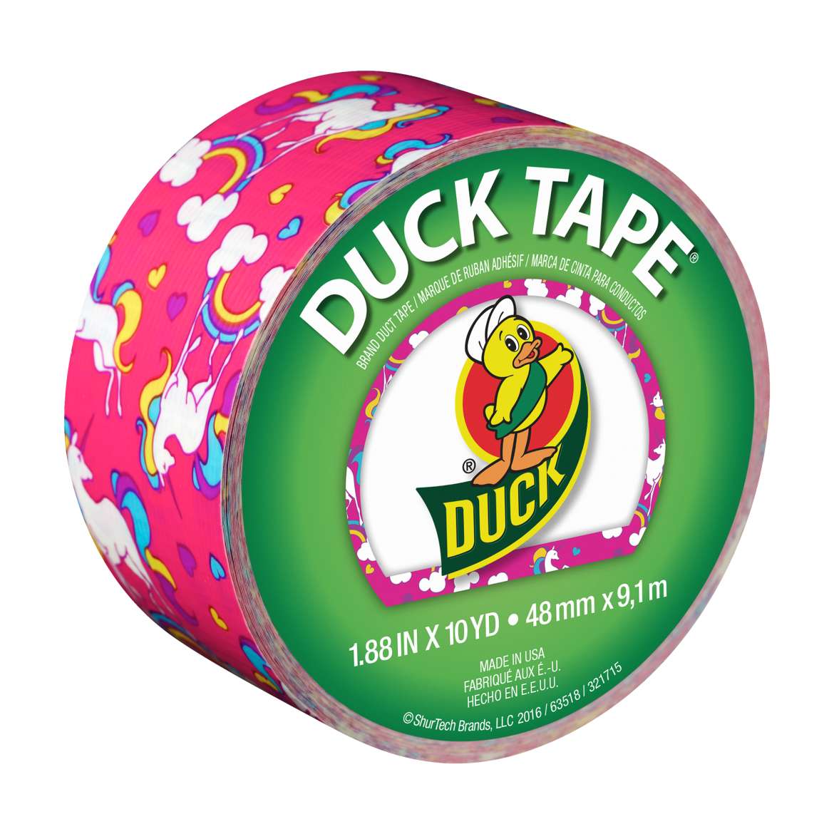 Printed Duck Tape® Brand Duct Tape - Unicorn, 1.88 in. x 10 yd.