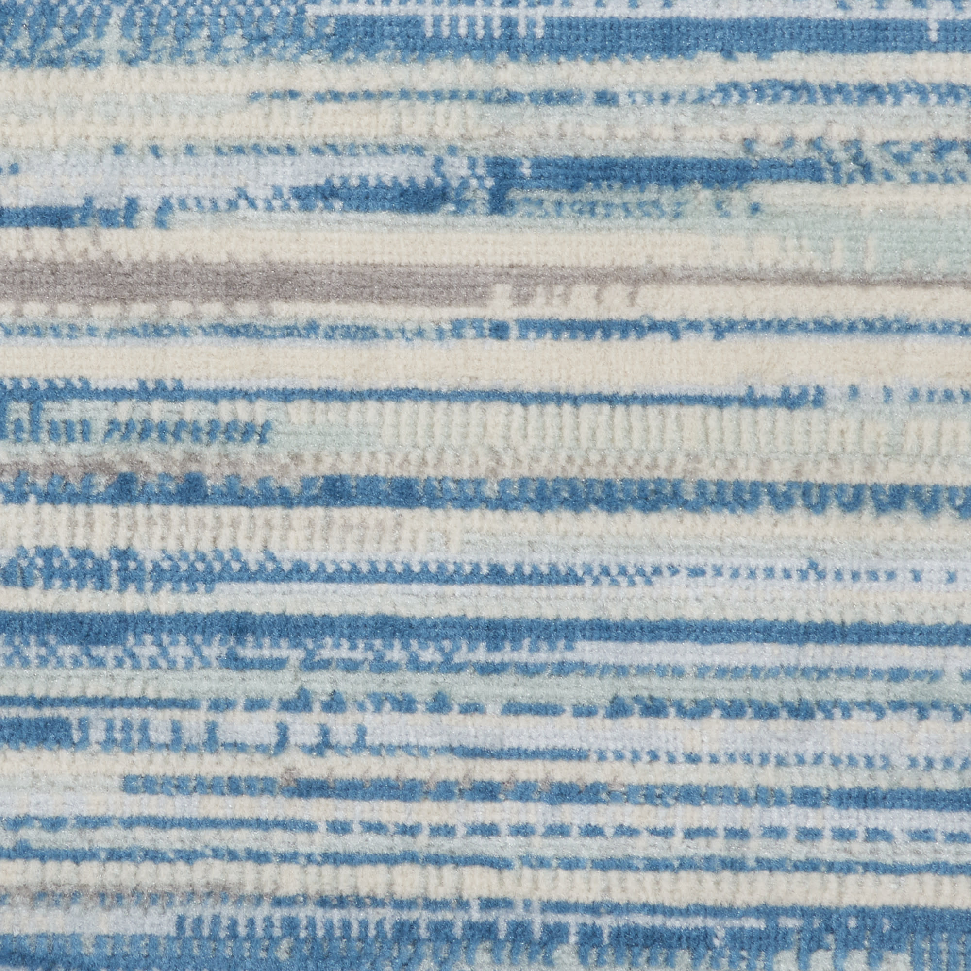 Nourison Jubilant 5'3" x Round Blue Modern Indoor Rug