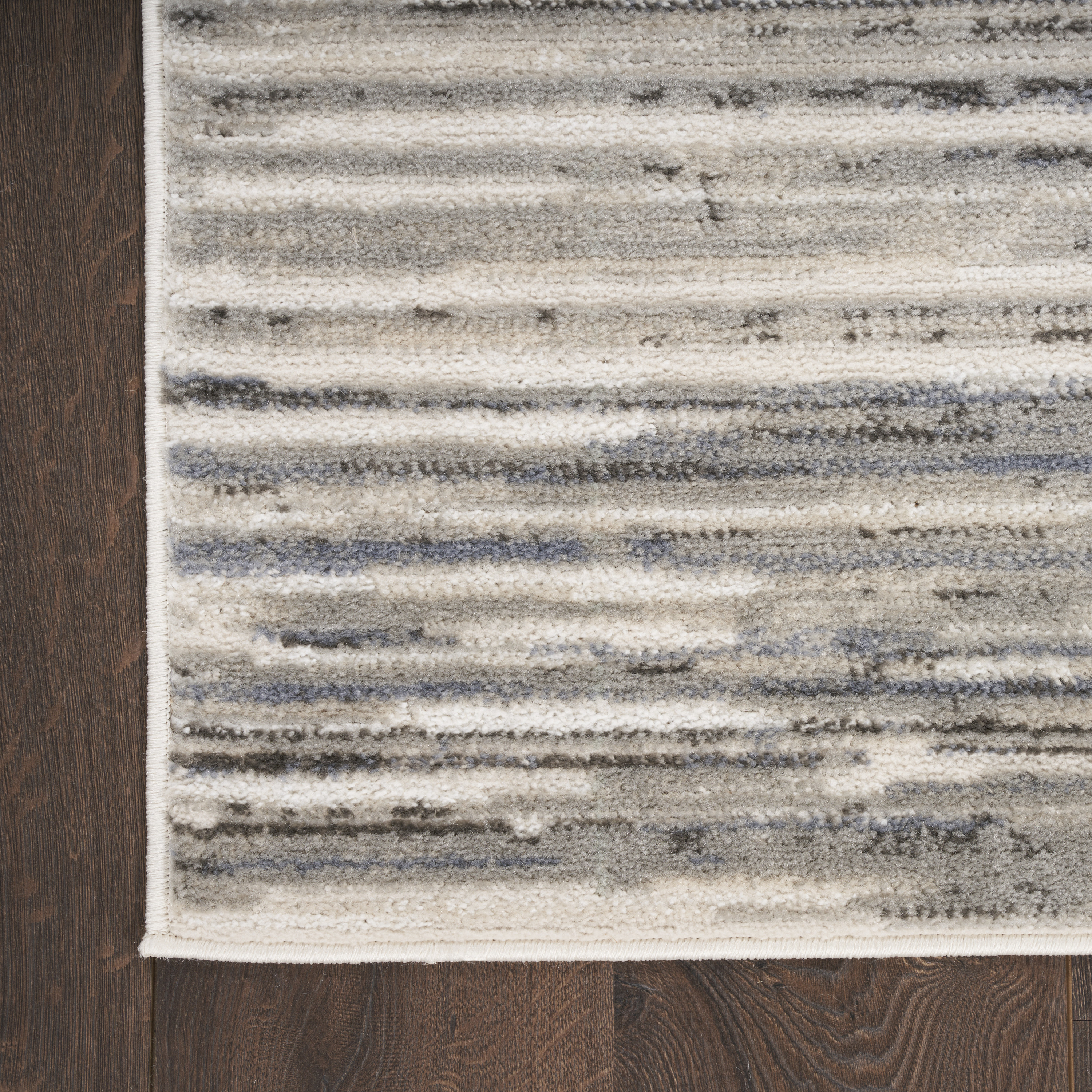 Nourison Serenity Home 9' x 12' Ivory Grey Blue Modern Indoor Rug