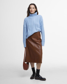 Gonna midi Shelby in ecopelle 