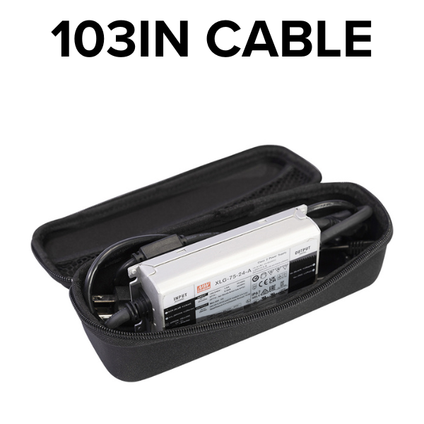 Lumos Slim Solo Banner Stand - 40"w x 81"h - 100 Watt Power Kit with 103"l Power Cable