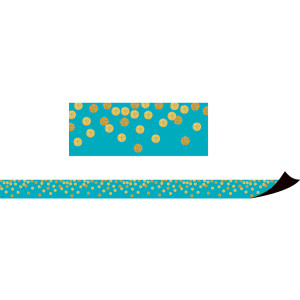 Teal Confetti Magnetic Border