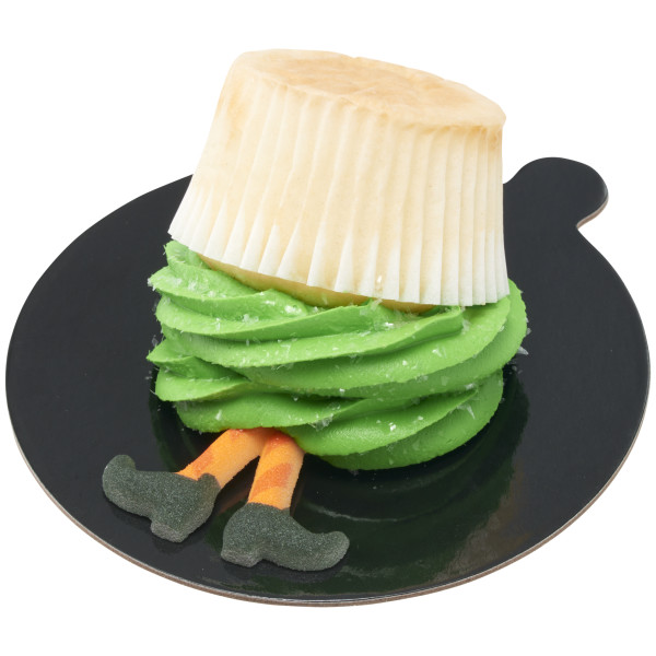 5" Round Black/Gold Reversible Waxed Corrugated Cake Board