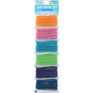 Thick Sparkle Elastic Cord, 6 Colors, 18 Yards