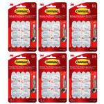 3M&reg; Command&trade; Mini Hooks, White, 6 Per Pack, 6 Packs MMM17006ES-6