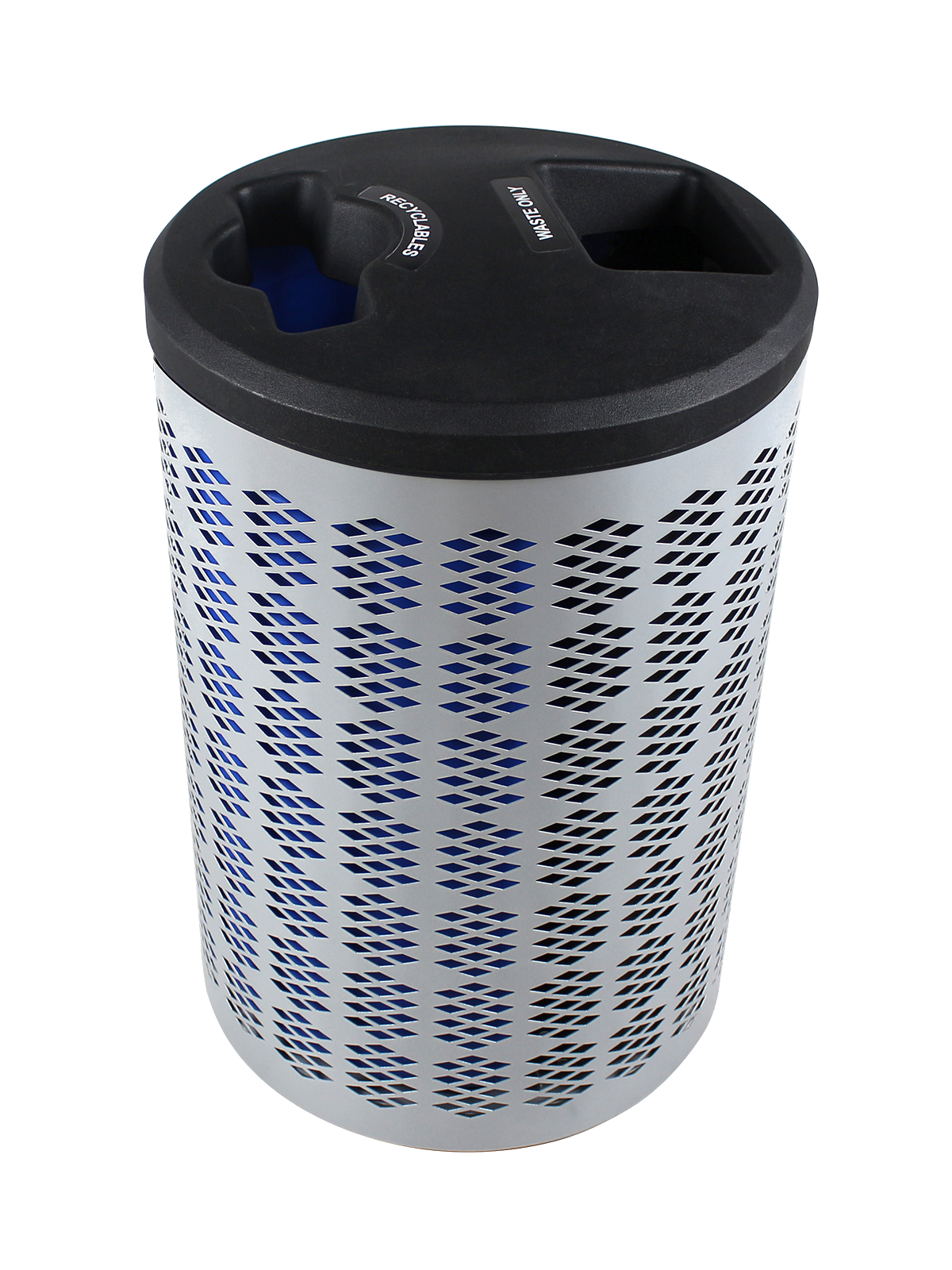 BERKELEY – Double – Kit – Recyclables-Waste – Mixed-Full – Silver-Blue-Black
