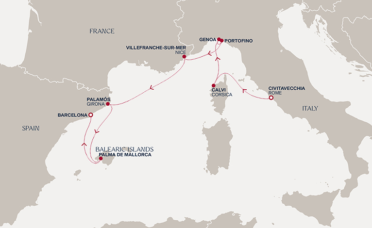 Itinerary map