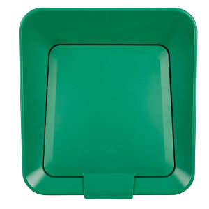 Rubbermaid Commercial, Sustain, Compost, 23 gal, Resin, Green, Square, Receptacle