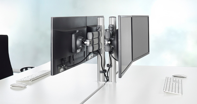 Novus TSS Telescope Monitor Arms use a space-saving sliding design that