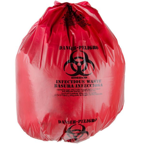 Bio-Bag™ Biohazard Waste Bag, Red with Biohazard Pictogram