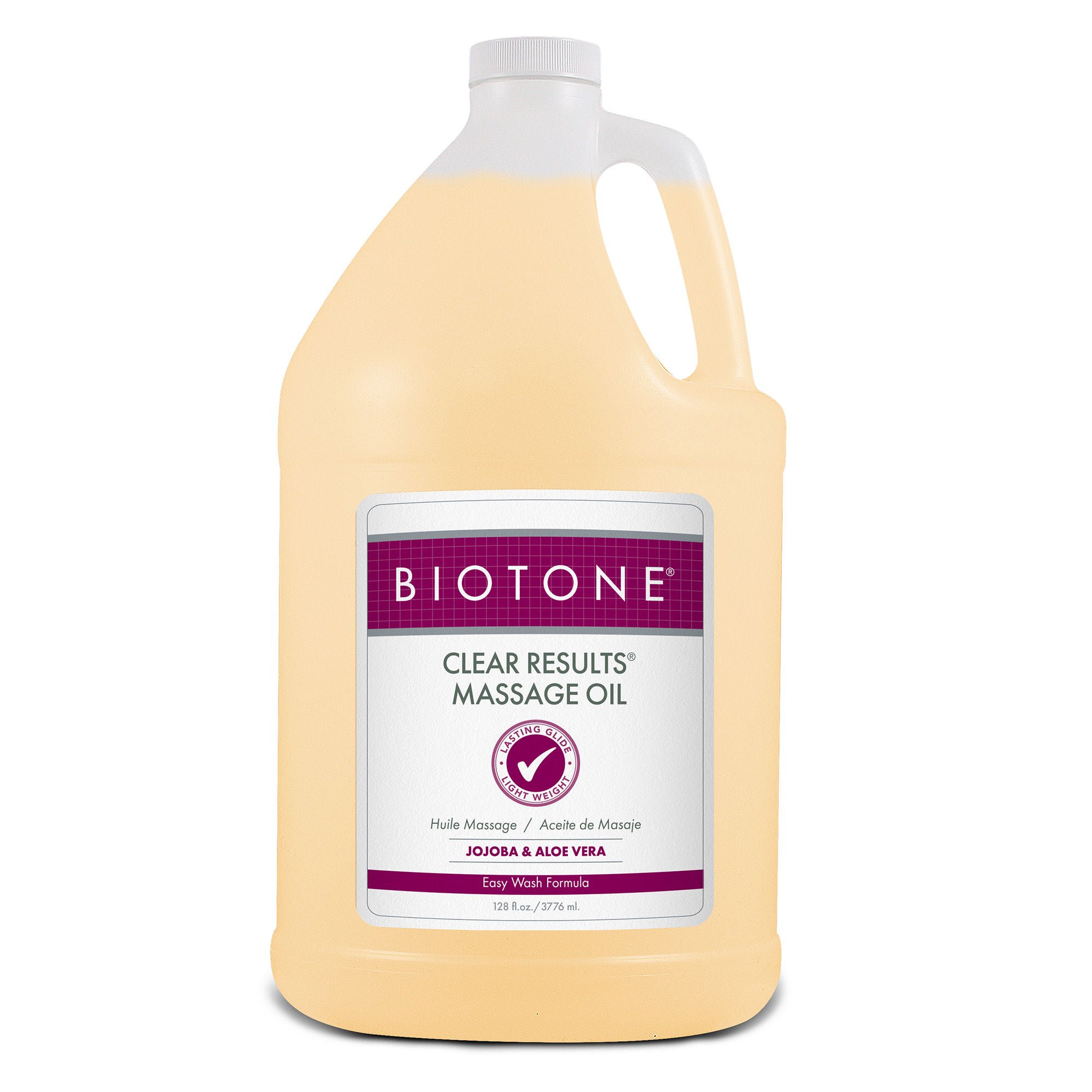 Biotone® Clear Results® Massage Oil with Jojoba & Aloe Vera, 1-gallon Jug