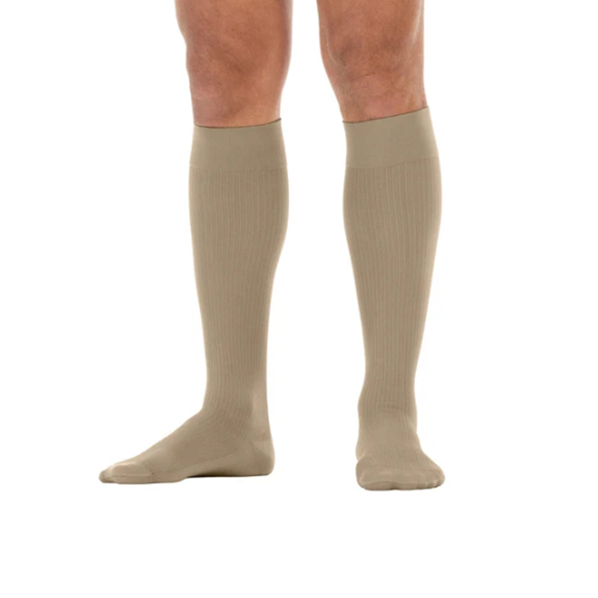 Compression Stocking Jobst® for Men Knee High Large Khaki Closed Toe