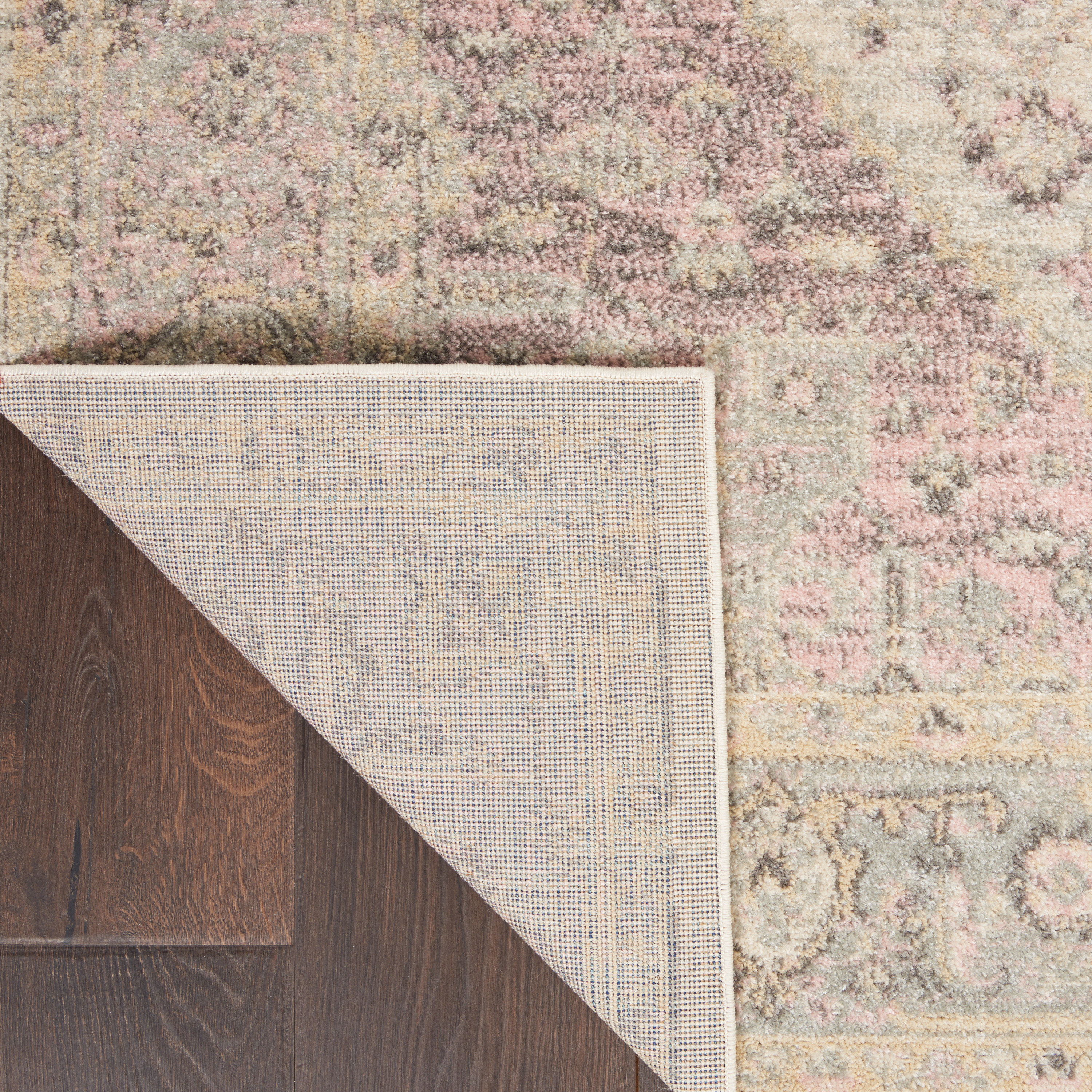 Nourison Tranquil 6' x 9' Ivory Pink Vintage Indoor Rug