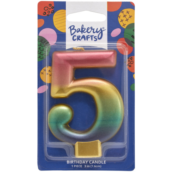 Metallic Numeral Candles