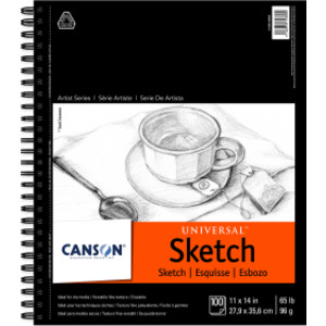 Artist Series Universal Sketch Pad, Side Wire Binding, 100 Sheet, 11x14 inch, 1 Count
