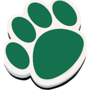 Magnetic Whiteboard Eraser, Green Paw
