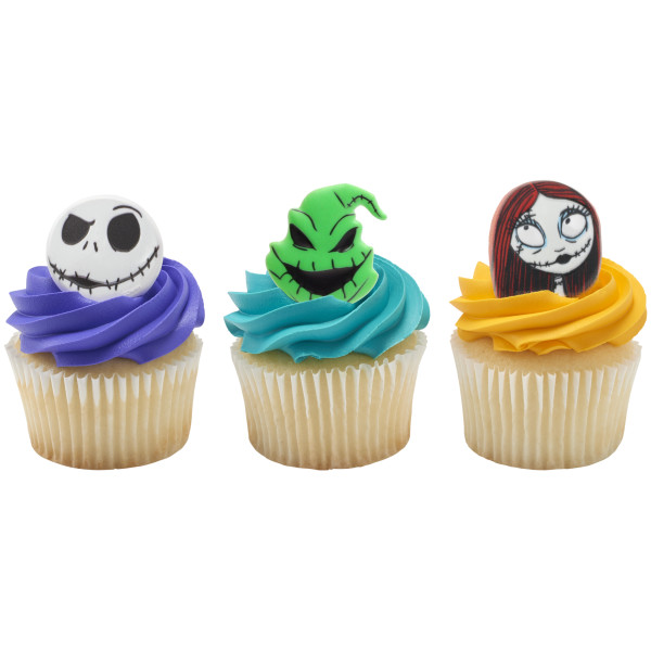 Disney Tim Burton's The Nightmare Before Christmas Jack Skellington, Sally, and Oogie Boogie
 Cupcake Rings