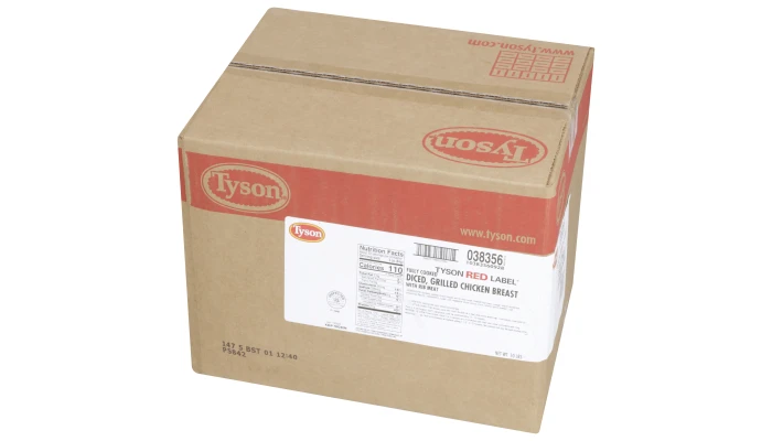 Tyson Red Label® Fully Cooked Unbreaded Grilled Diced Chicken Breast, 0.5"_image_5
