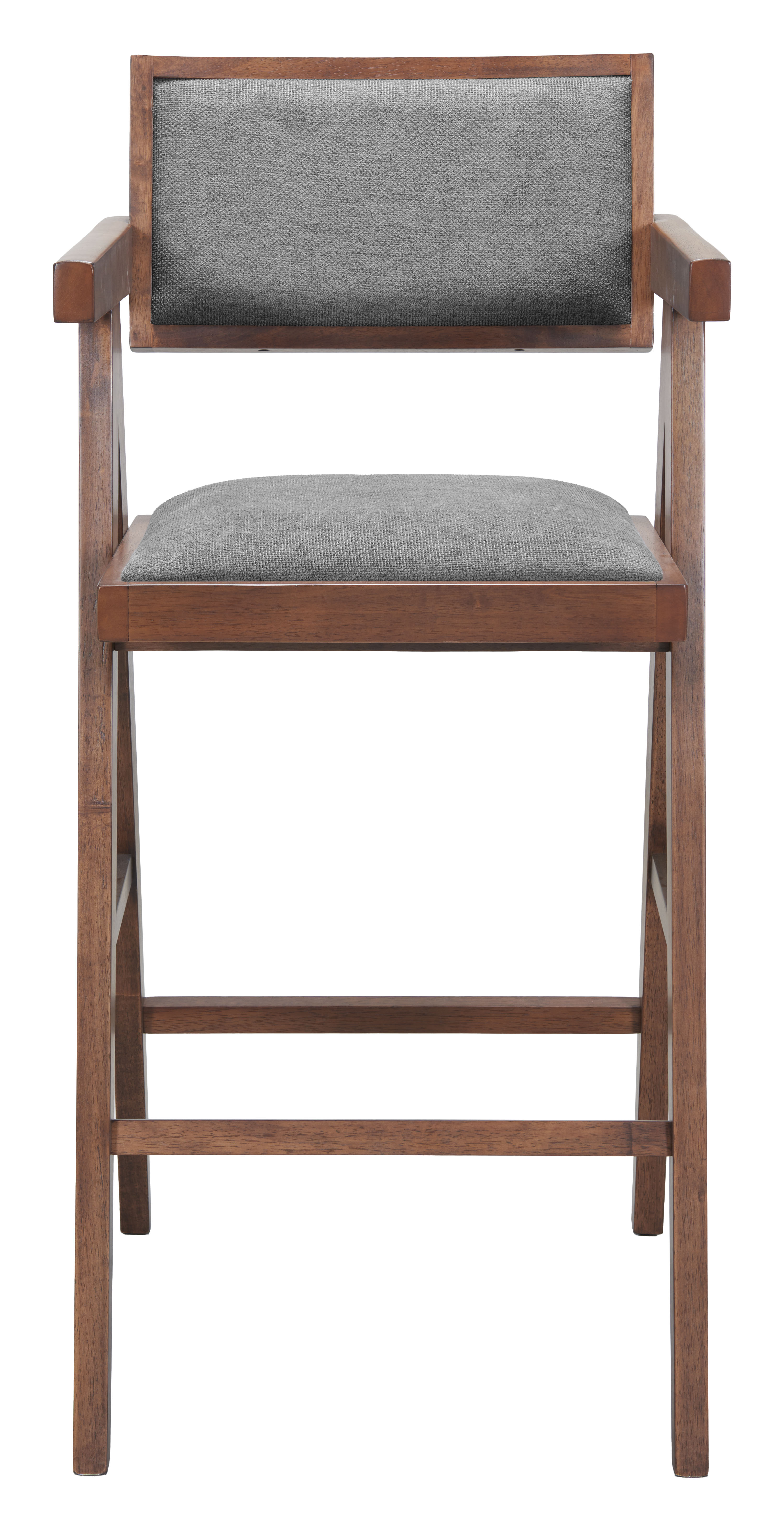 Delhi Barstool (Set of 2) Gray & Walnut product image