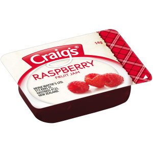 craig's® raspberry jam portion 300 x 14g image