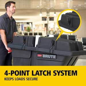 Rubbermaid Commercial, BRUTE, Rotomolded Tilt Truck Lid, 0.5 Cubic Yards, Black