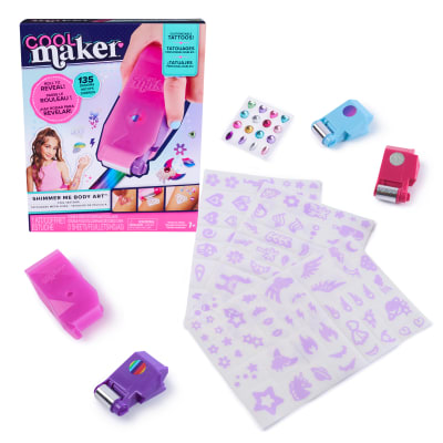 Cool Maker, Shimmer Me Body Art with 135 Metallic DIY Temporary Tattoo Designs (Packaging May Vary), Arts and Crafts Kids Toys for Ages 7 and up