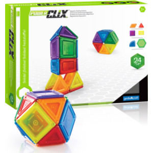 PowerClix&reg; Solids, Magnetic Building Set, 24 Pieces