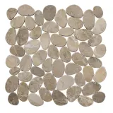 Random Series Tan Marble 12×12 Cobbles Mosaic Tumbled