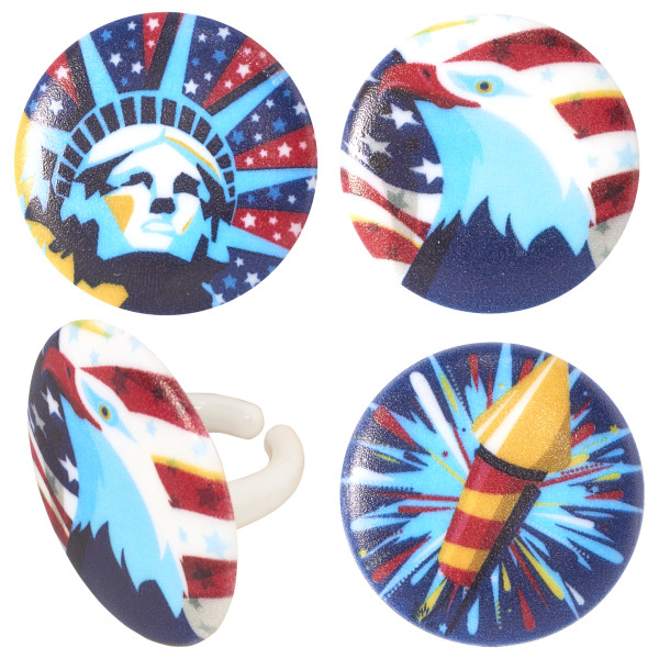 Celebrate Liberty Cupcake Rings