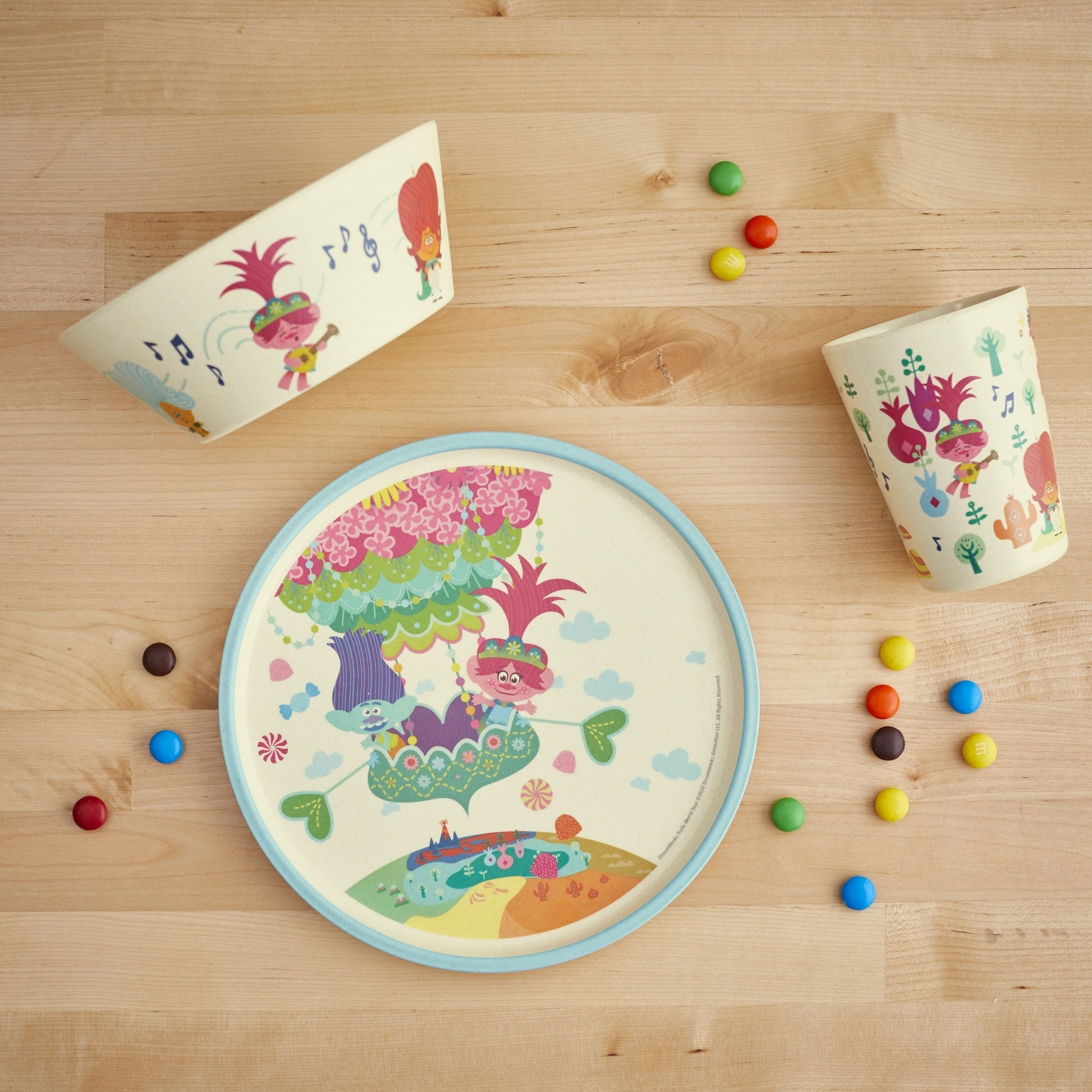 Trolls 2 Movie Kids 3-piece Dinnerware Set, Poppy & Friends, 3-piece set slideshow image 10 Trolls 2 Movie Kids 3-piece Dinnerware Set, Poppy & Friends, 3-piece set slideshow image 10
