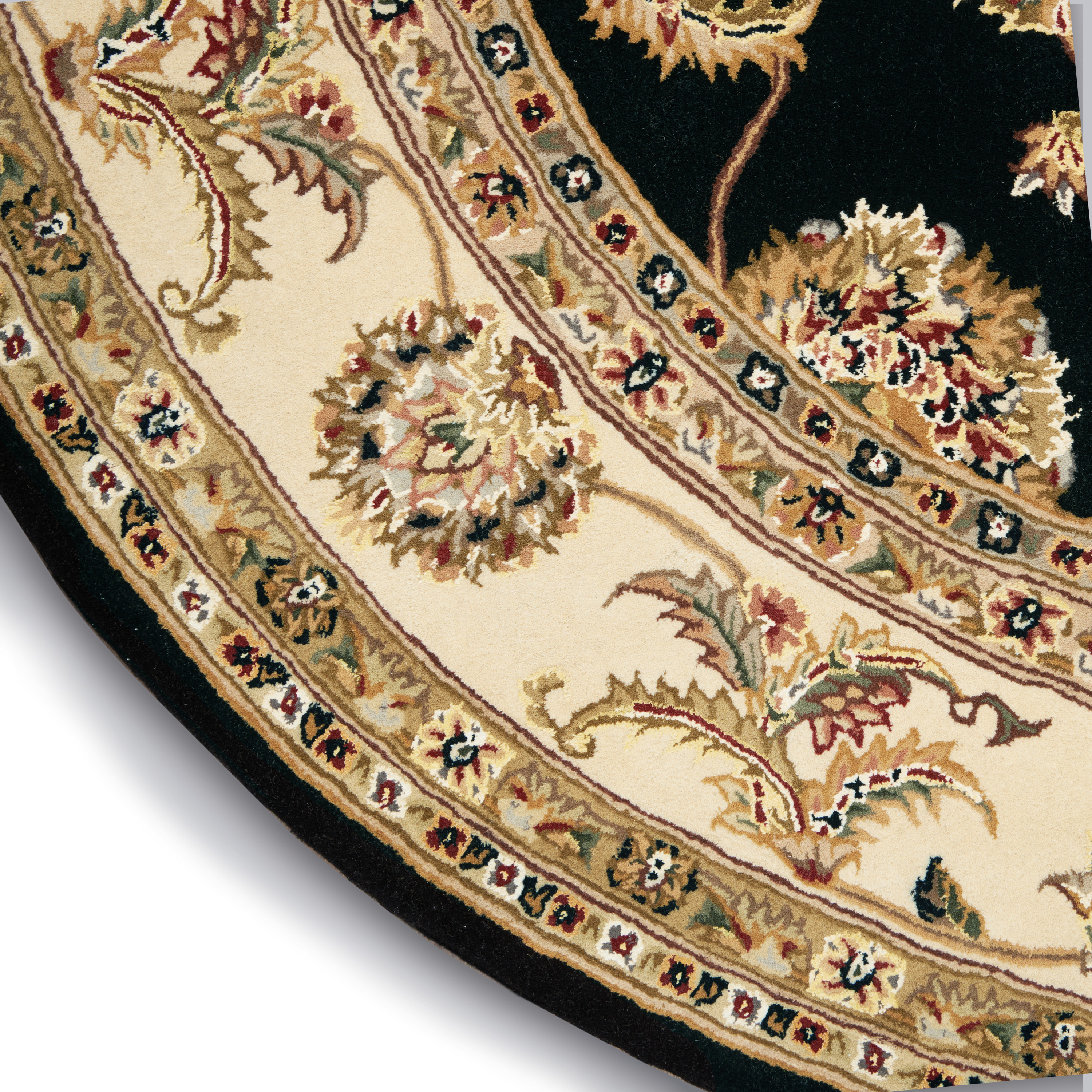 Nourison Nourison 2000 6' x Round Black Traditional Indoor Rug