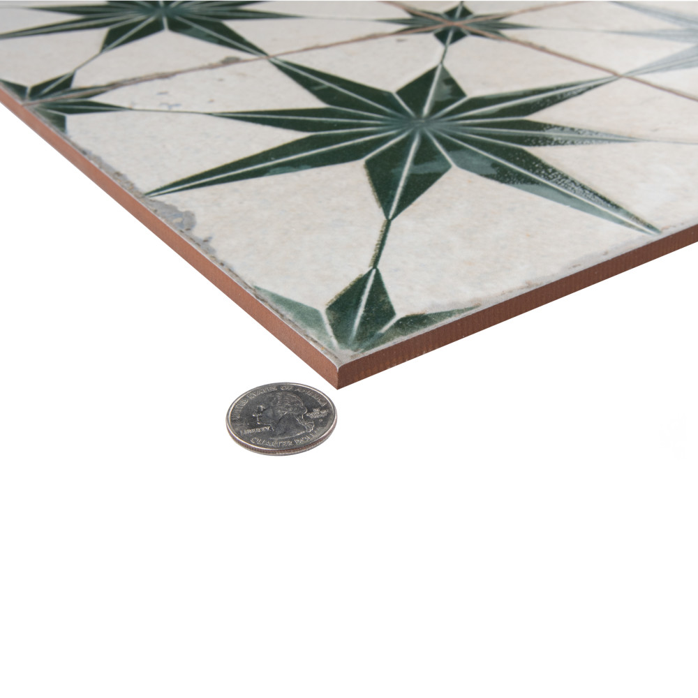 Kings Star Luxe Sage 17-5/8 in. x 17-5/8 in. Ceramic Floor and Wall Tile