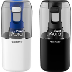 iPoint&reg; AURA Battery Pencil Sharpener, Assorted Colors (No Color Choice)
