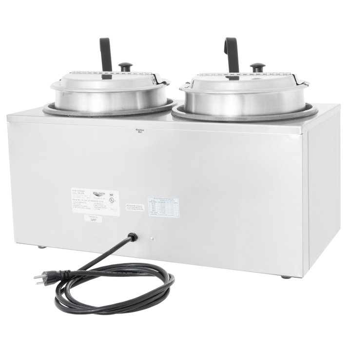 Twin-well 7-quart 120-volt Cayenne® model TW-27R rethermalizer with accessory package