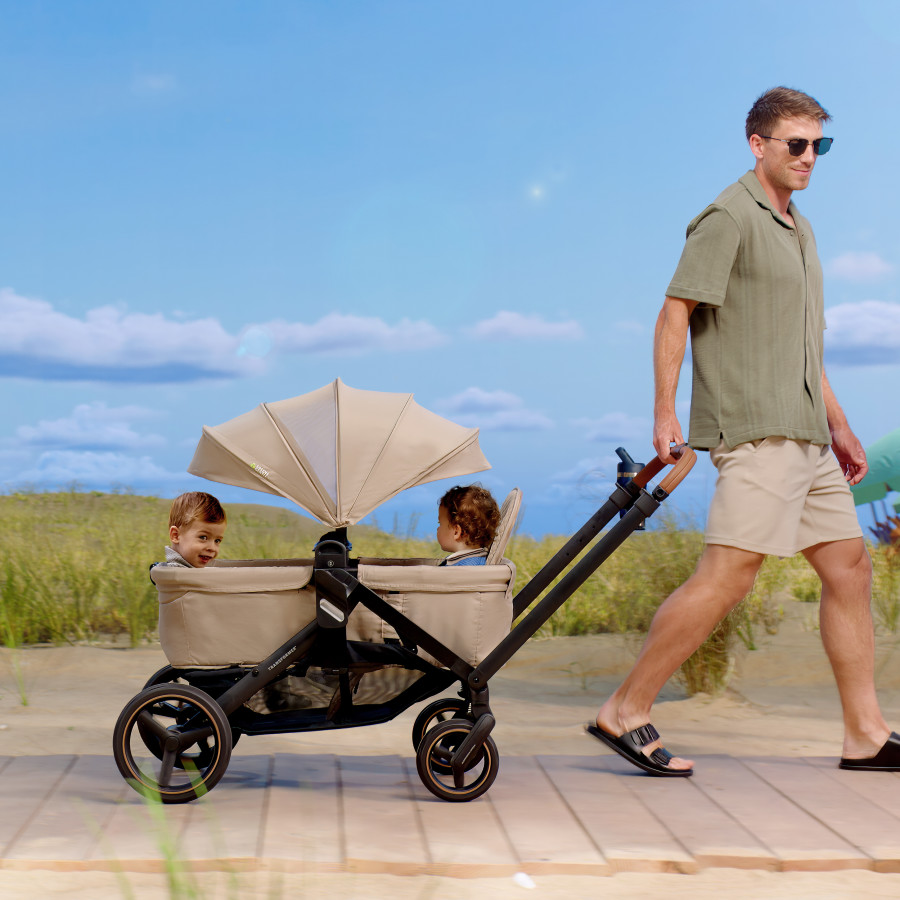 Transformer Stroller to Wagon Travel System Featuring LiteMax NXT Infant Car Seat with SensorySoothe - Feature 1